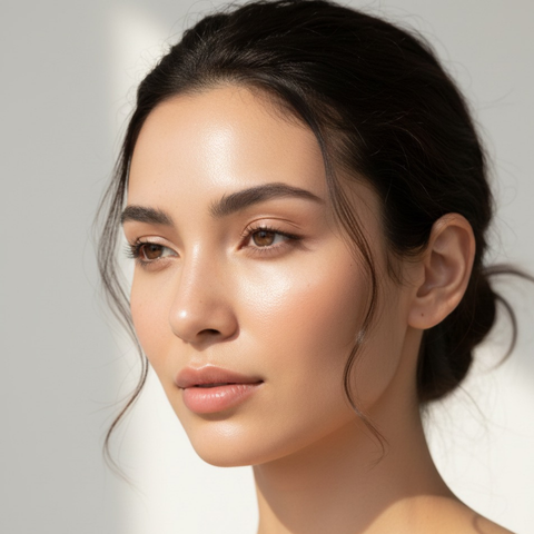 2026 Cilt Bakım Trendleri: Minimalist Rutinler, Akıllı Aktifler ve “Skin Longevity” Akımı 1 Skin longevity akımını temsil eden, parlak ve sağlıklı görünümlü cilt close-up görseli.